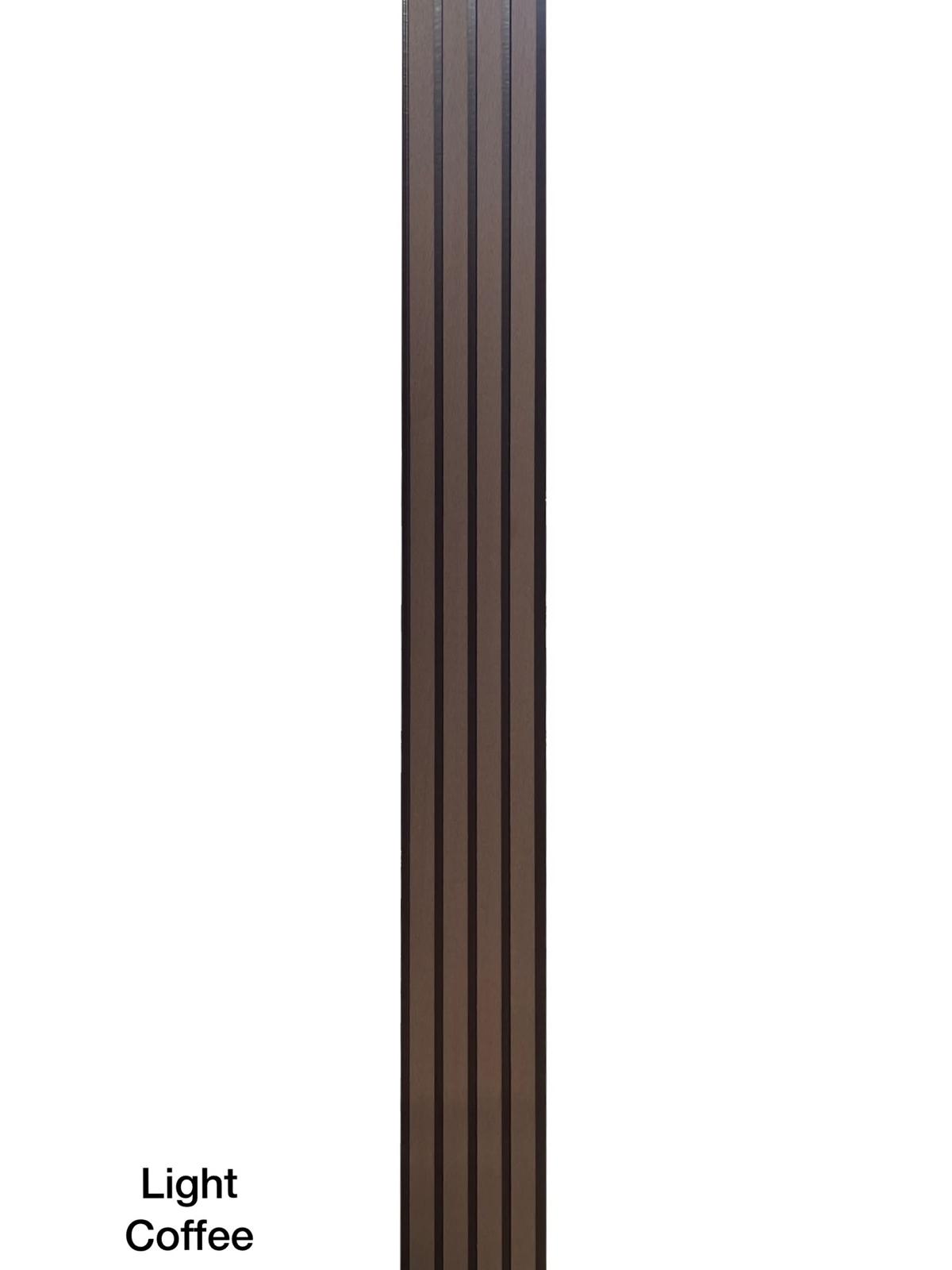 Light coffe Panou riflat exterior Light coffee 219 x 26 x 2900 mm - imagine 1